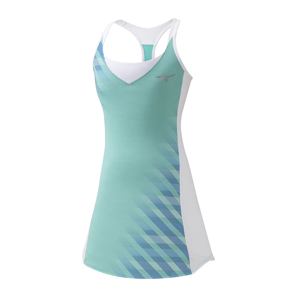 Womens Mizuno Printed Tennis Dress Green/White Philippines (TJXBWE392)